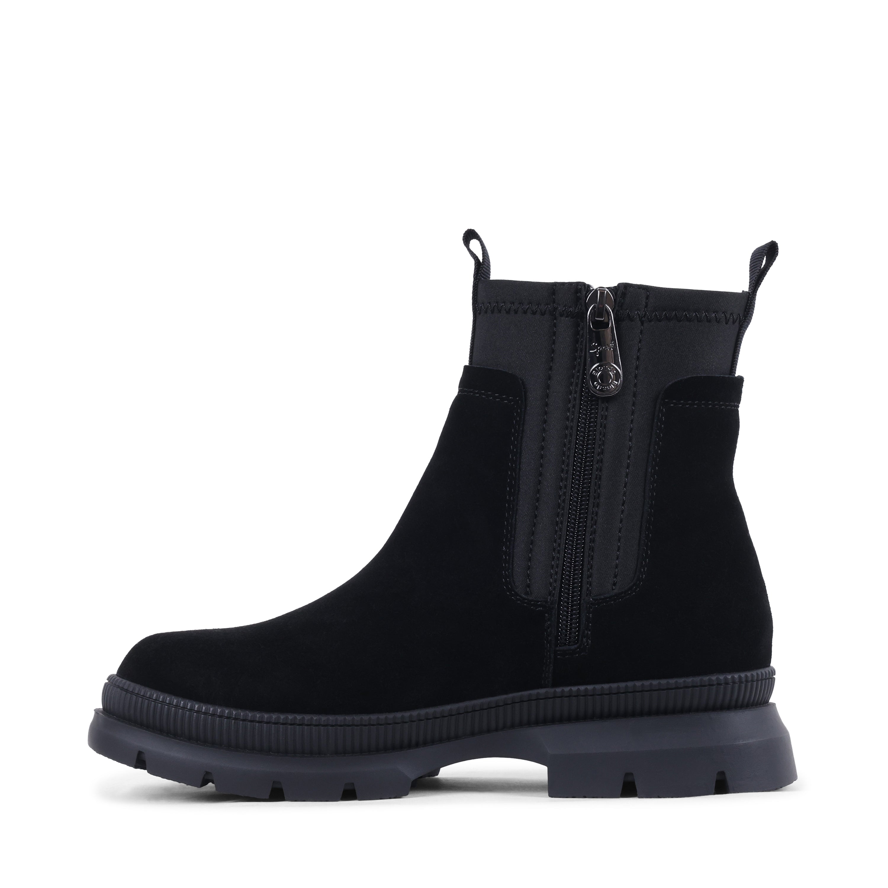 NICOLEES BLACK SUEDE WATERPROOF BOOT