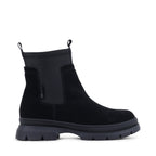NICOLEES BLACK SUEDE WATERPROOF BOOT