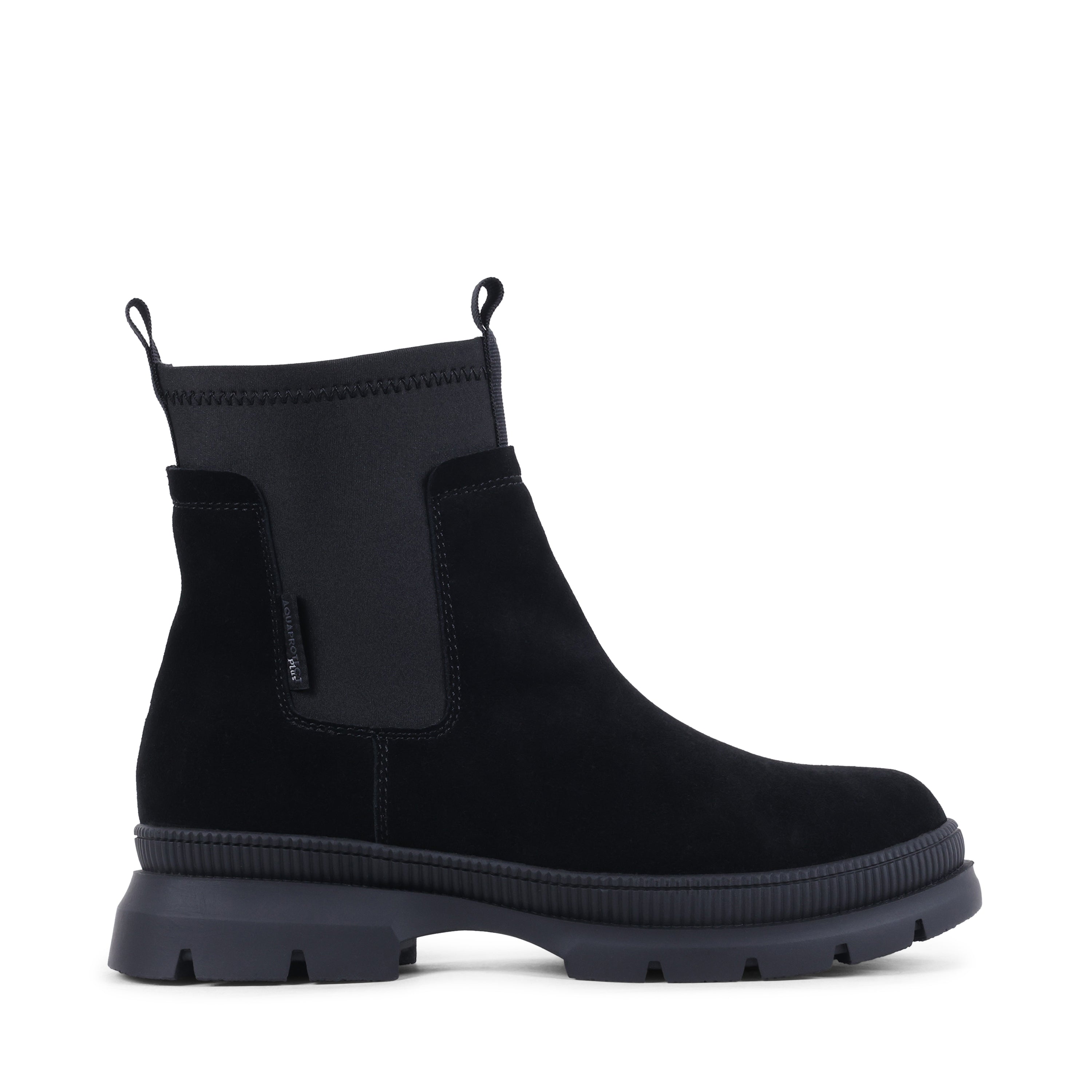 NICOLEES BLACK SUEDE WATERPROOF BOOT