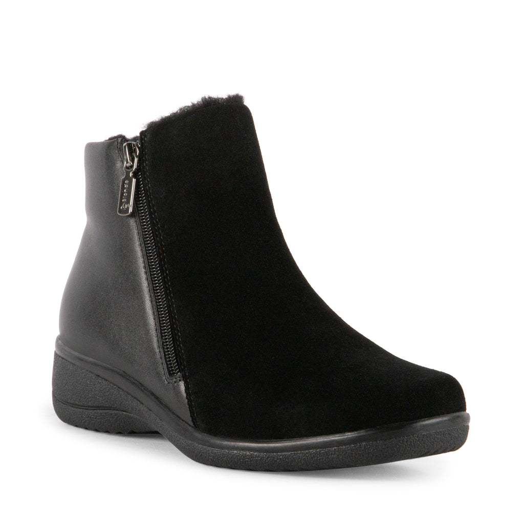 BLACK LEATHER/SUEDE