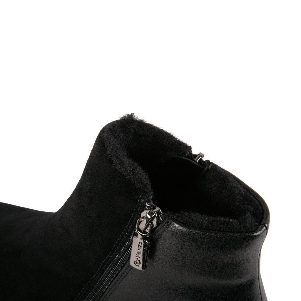 BLACK LEATHER/SUEDE