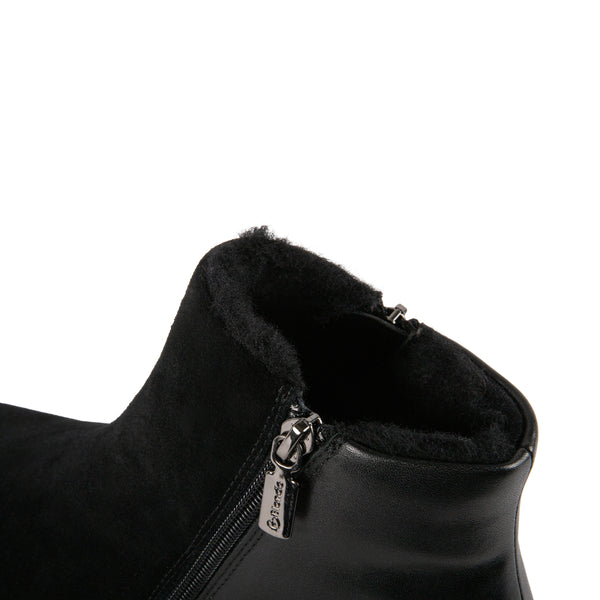 BLACK LEATHER/SUEDE