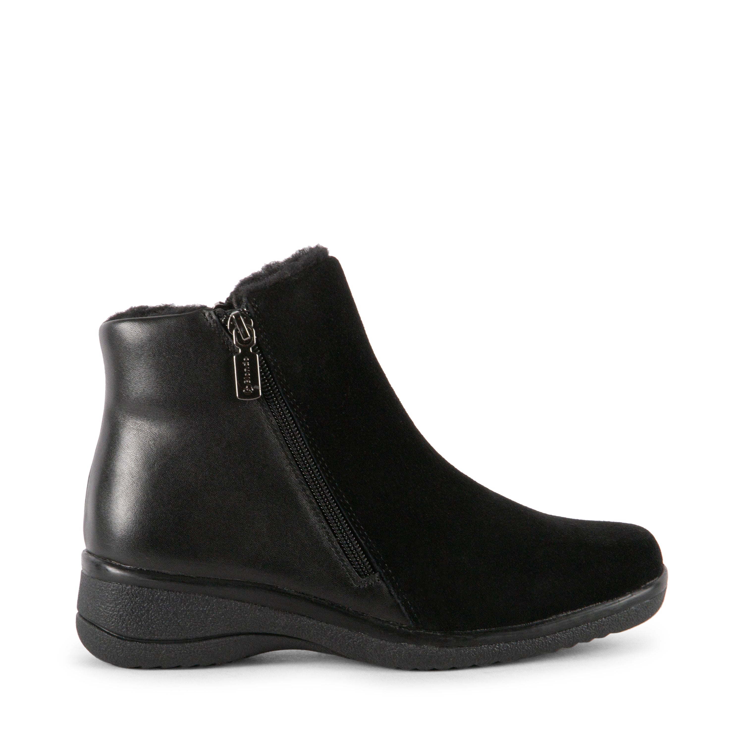 BLACK LEATHER/SUEDE