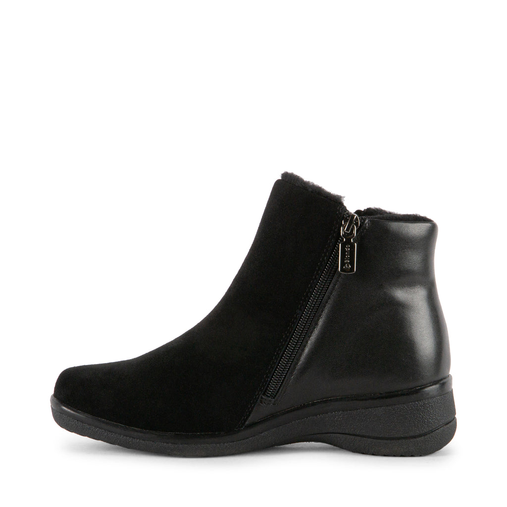 BLACK LEATHER/SUEDE