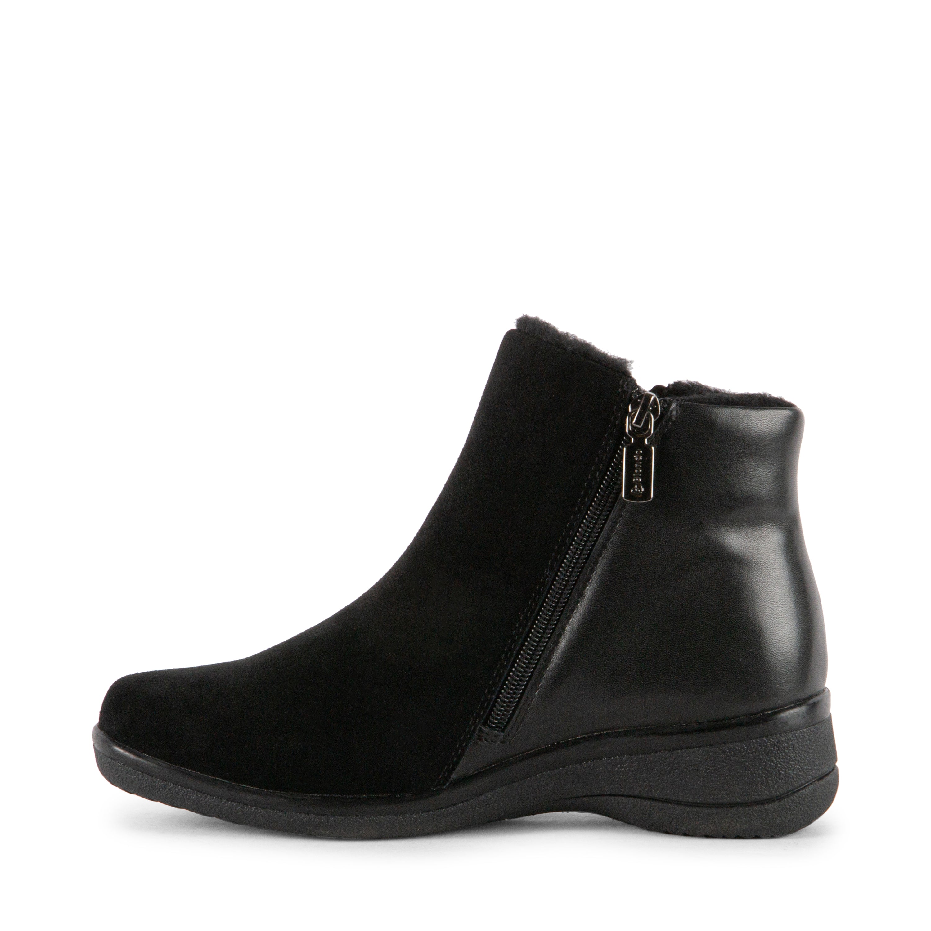 BLACK LEATHER/SUEDE