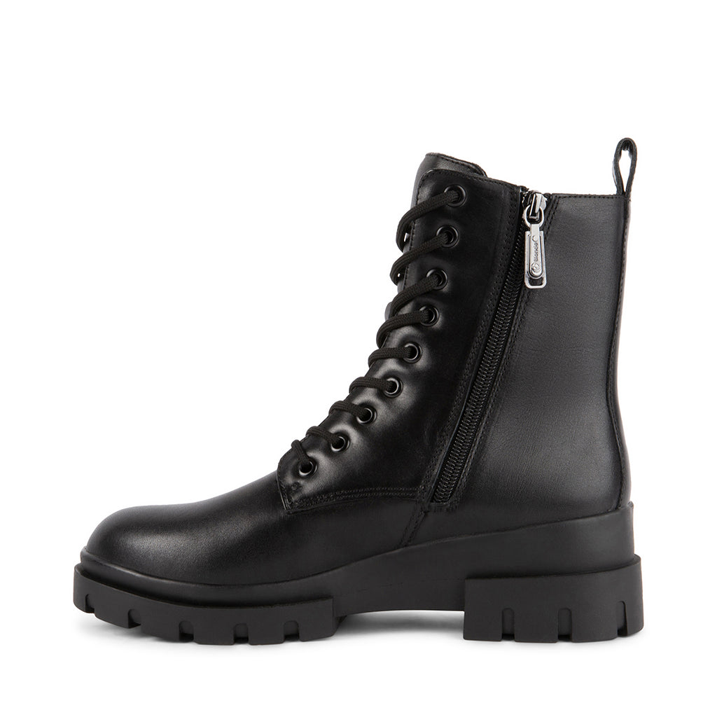 JULIANA Black Leather Combat Boots | Women's Waterproof Boots Blondo JULIANA Black Leather Combat Boots | Women's Waterproof Boots Blondo