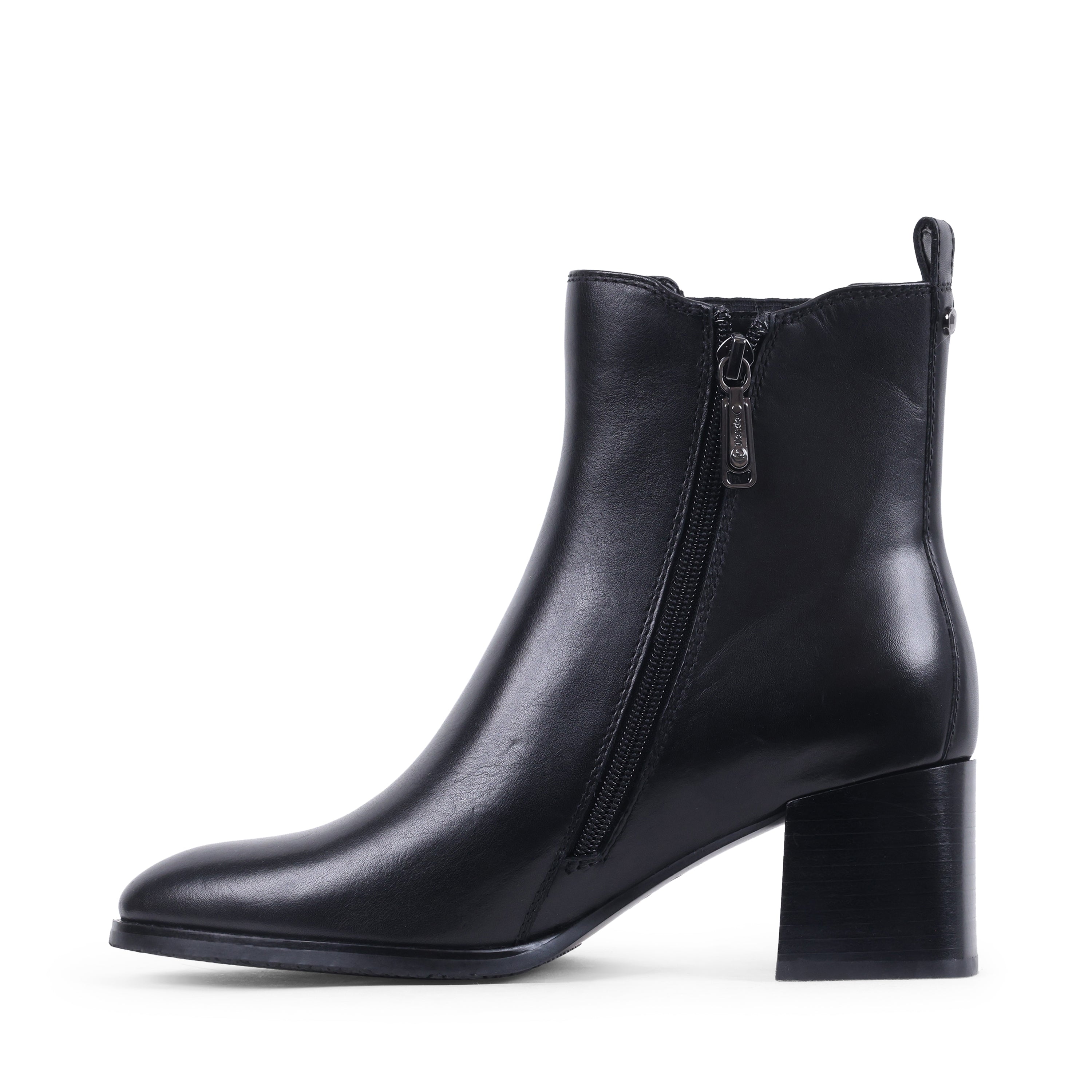 ANNALISE Black Leather Waterproof Boot / Bottes imperméables