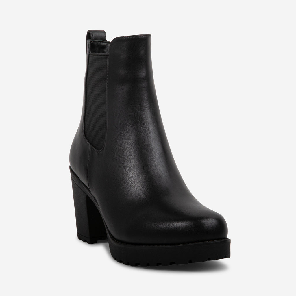 GENIE Black Leather Ankle Boots | Women's Waterproof Boots – Blondo