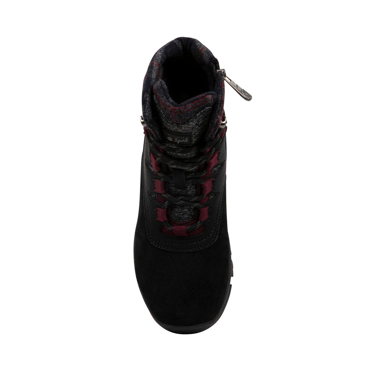 BLACK BURGUNDY SUEDE